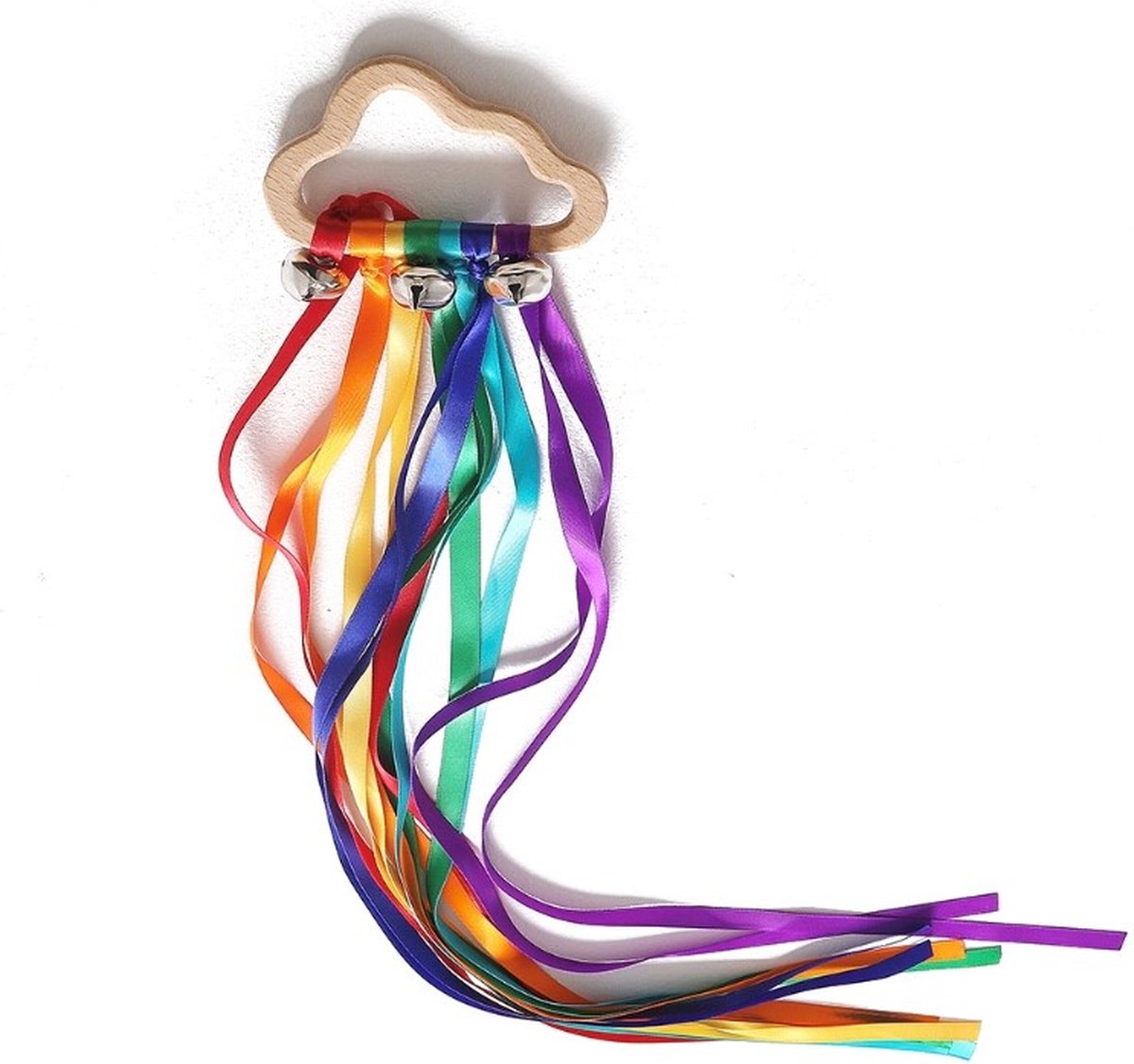 Babyrammelaar-Kinderspeelgoed-Montessori-Babyspeelgoed- Baby-Speelgoed-Regenboog- Bijtspeelgoed-