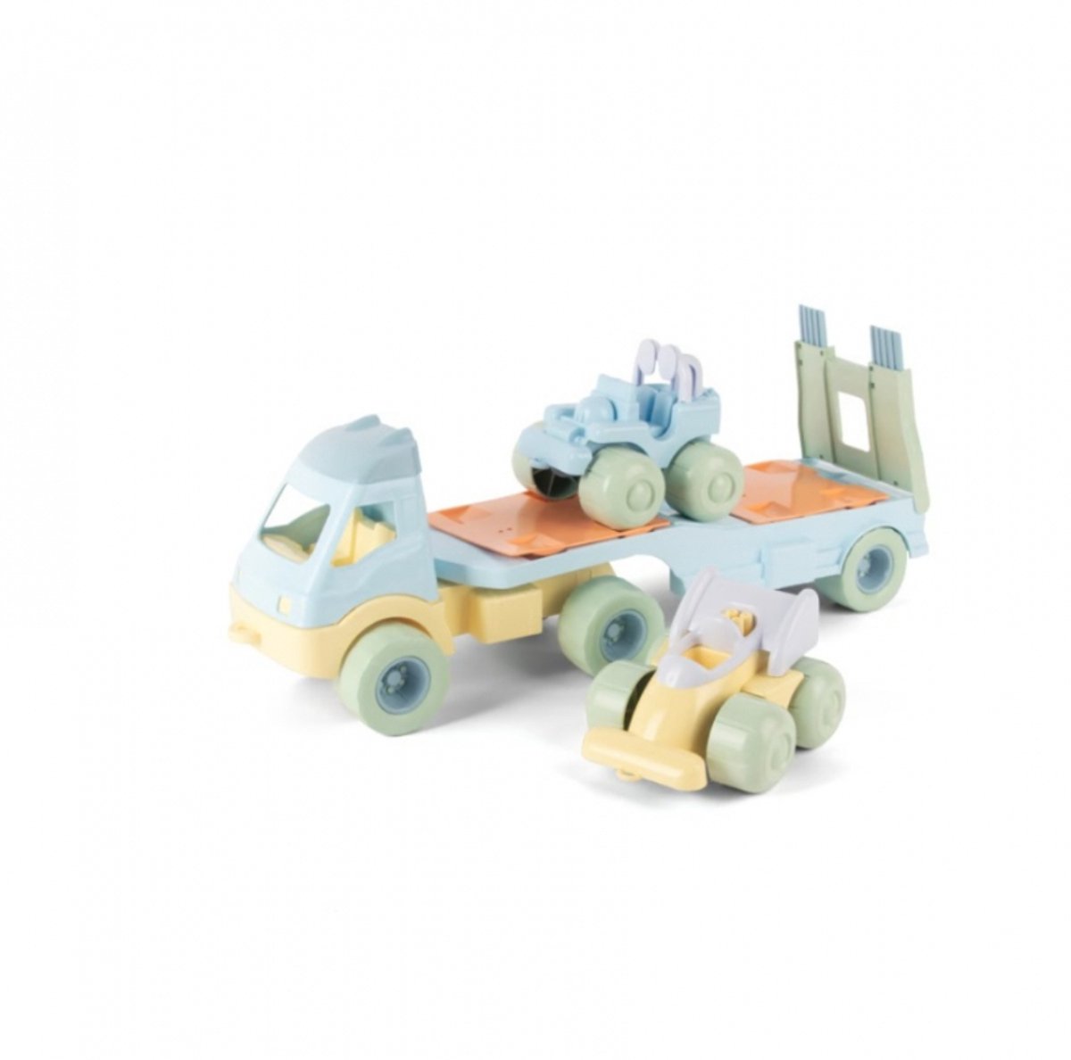 Dantoy - Pastel - oplegger met twee autos