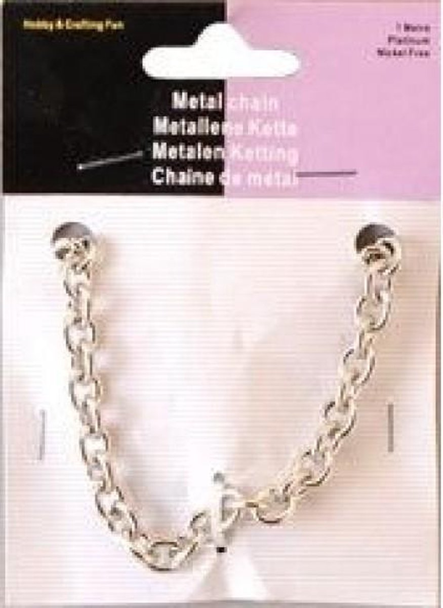   Ketting - zilver - 1mtr.