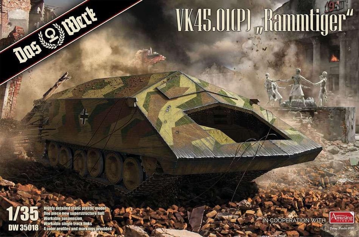 1:35 Das Werk 35018 VK4501(P) Rammtiger Plastic kit