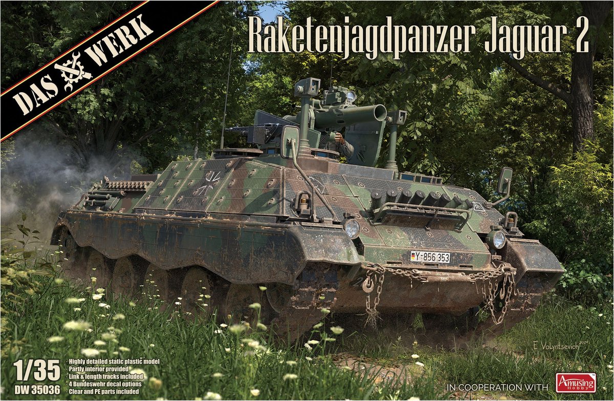 Das Werk Modelbouwpakket Auto - 35036 Raketenjagdpanzer Jaguar 2 - Duitse Tankjager Plastic - 1:35 -