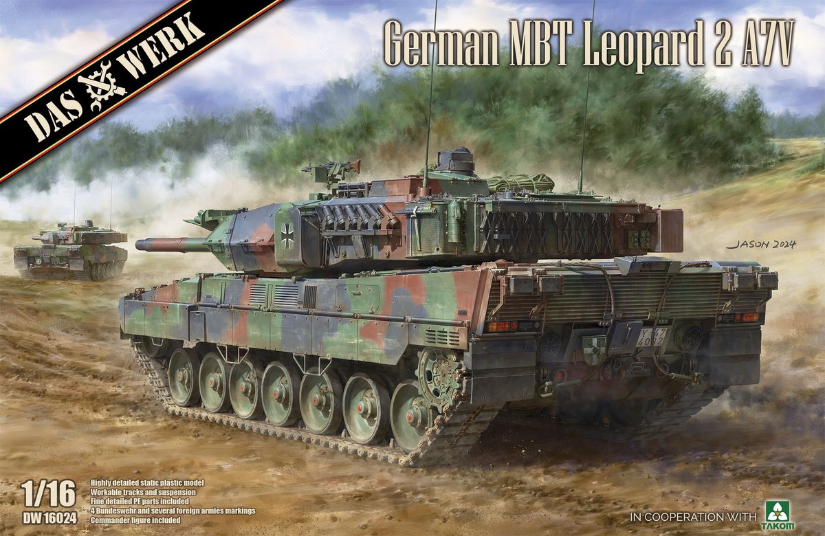 Das Werk Modelbouwpakket Militaire voertuigen - 16024 Duitse MBT Leopard 2 A7V - Tank Plastic - 1:16 -