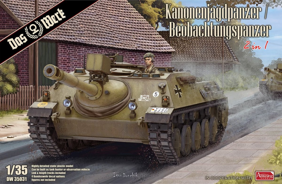 Das Werk Modelbouwpakket Militaire voertuigen - 35031 Kanonenjagdpanzer Beobachtungspanzer Plastic - 1:35 -
