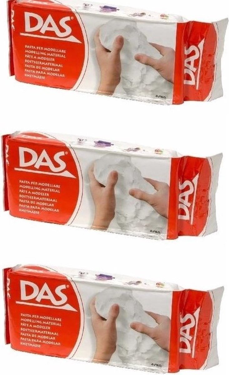 2x Klei Wit  500 gram - Knutselen - Binnenspeelgoed - Creatief speelgoed - Boetseerklei  - Schoencadeau