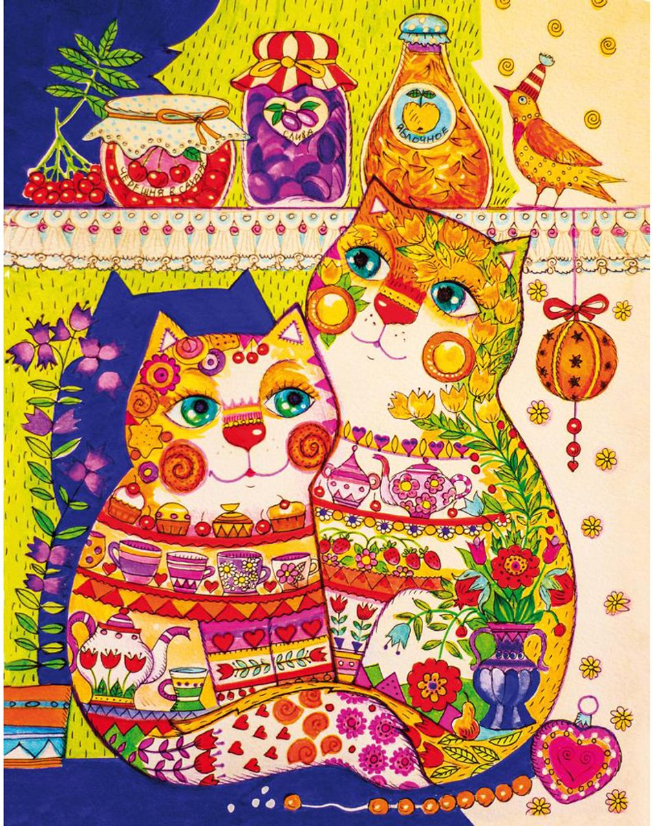 DaVICI houten puzzel katten in de voorraadkast 130 stukjes.