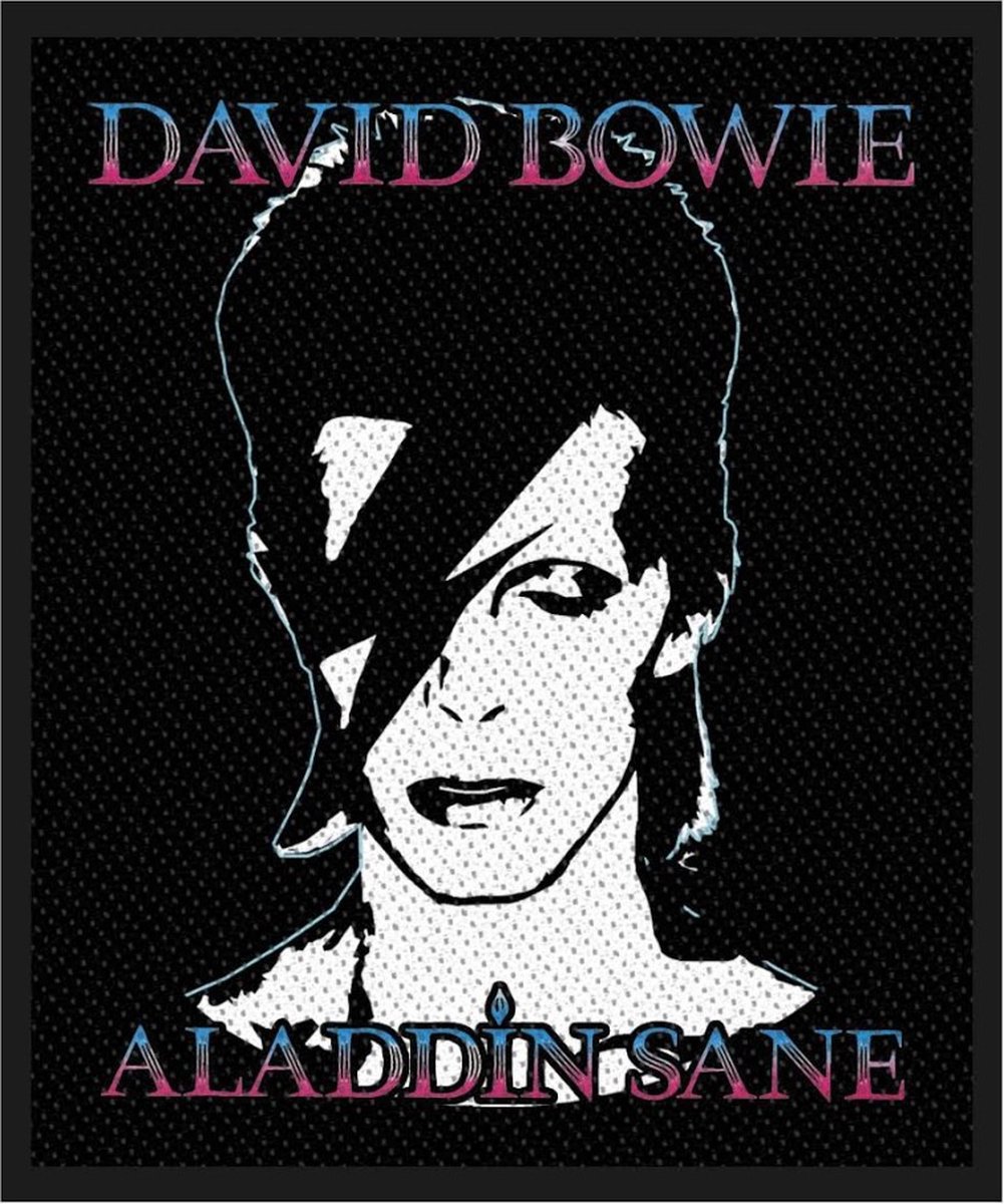 David Bowie - Aladdin Sane Patch - Zwart