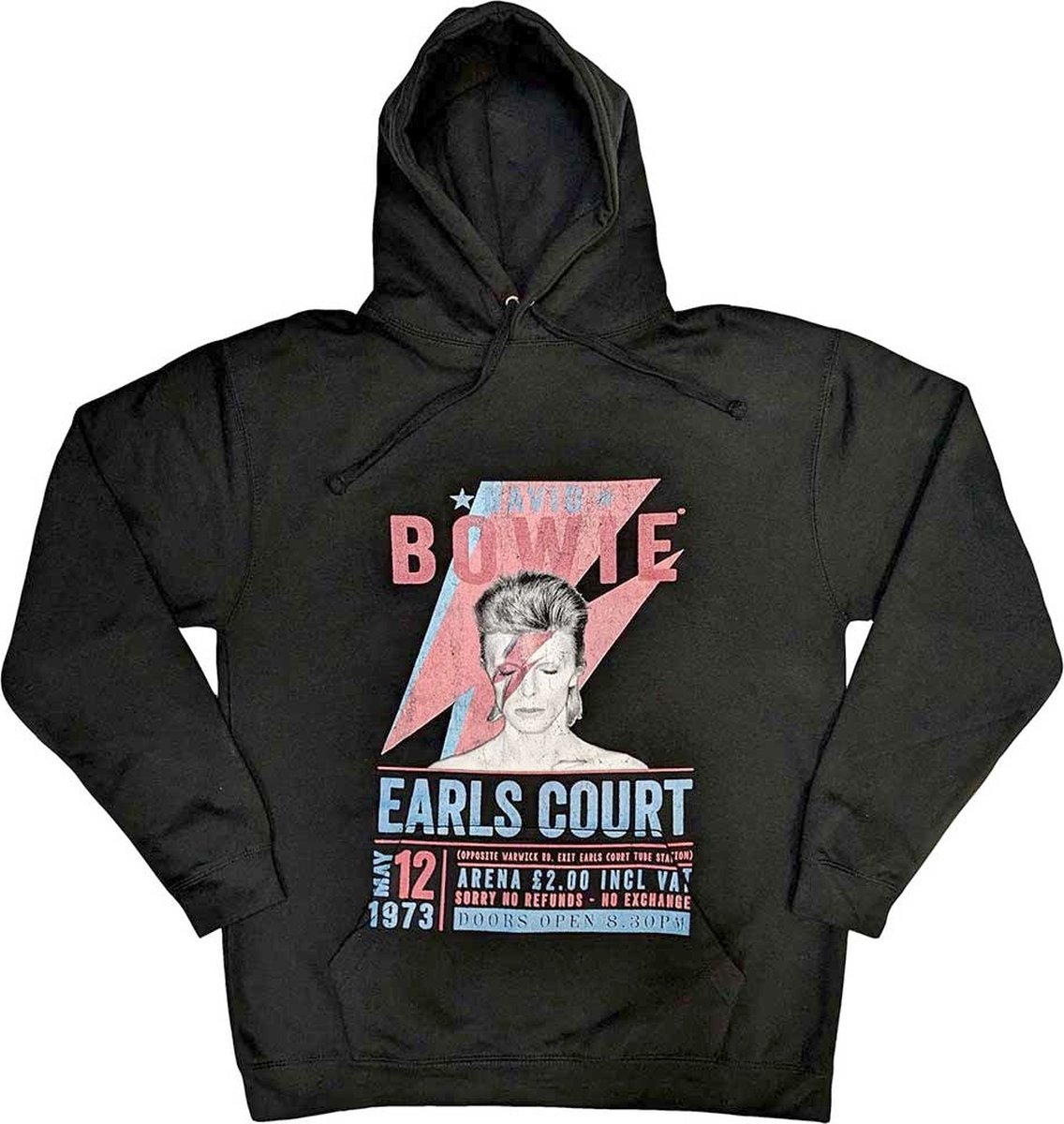 David Bowie - Earls Court 73 Hoodie/trui - M - Zwart