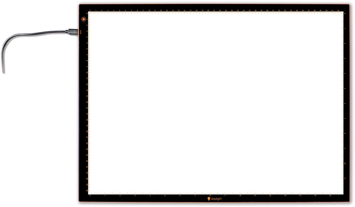 Daylight Wafer 2 - E35121 - A3 formaat - Lichtbak -dimbare daglicht verlichting - Zwart