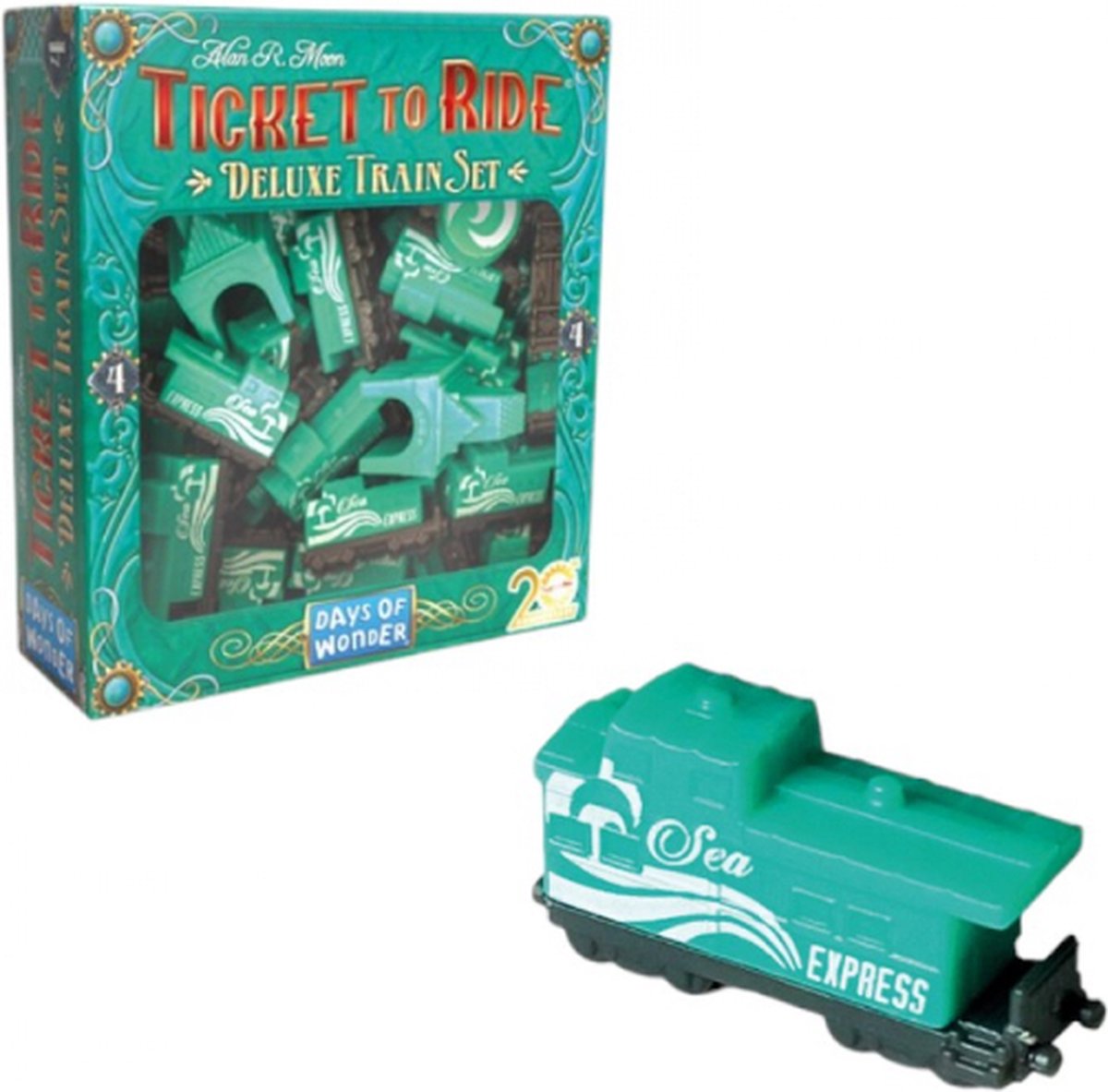 Ticket to Ride 20 jaar jubileum Deluxe Trein set Groen