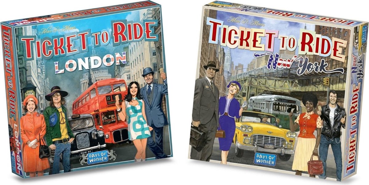 Ticket to Ride Spellenbundel - 2 stuks - Uitbreidingen - New York & Londen