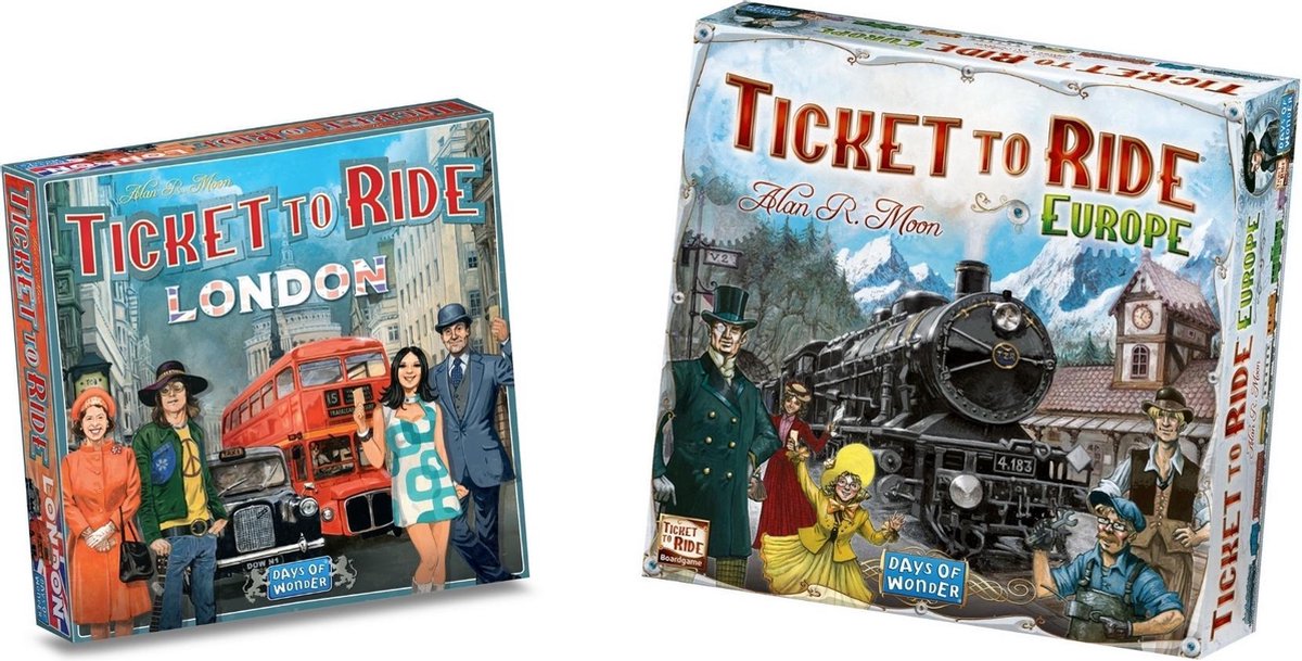 Ticket to Ride Spellenbundel - Bordspel - 2 stuks - Europa (Basisspel) & Uitbreiding Londen