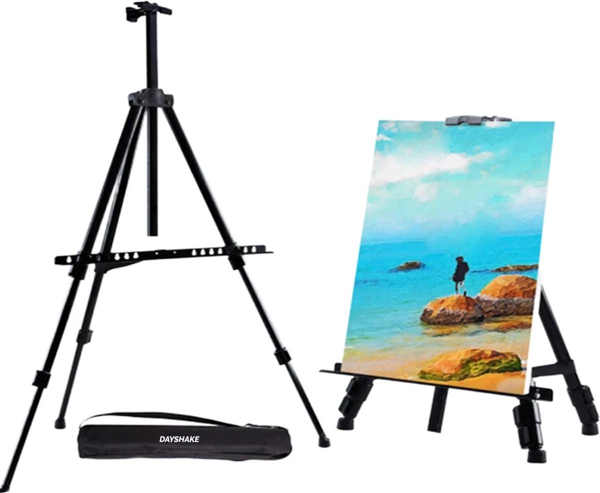     - Verstelbaar & Inklapbaar - Voor Volwassenen en Kinderen - Zwart - Tafelezel - Veldezel