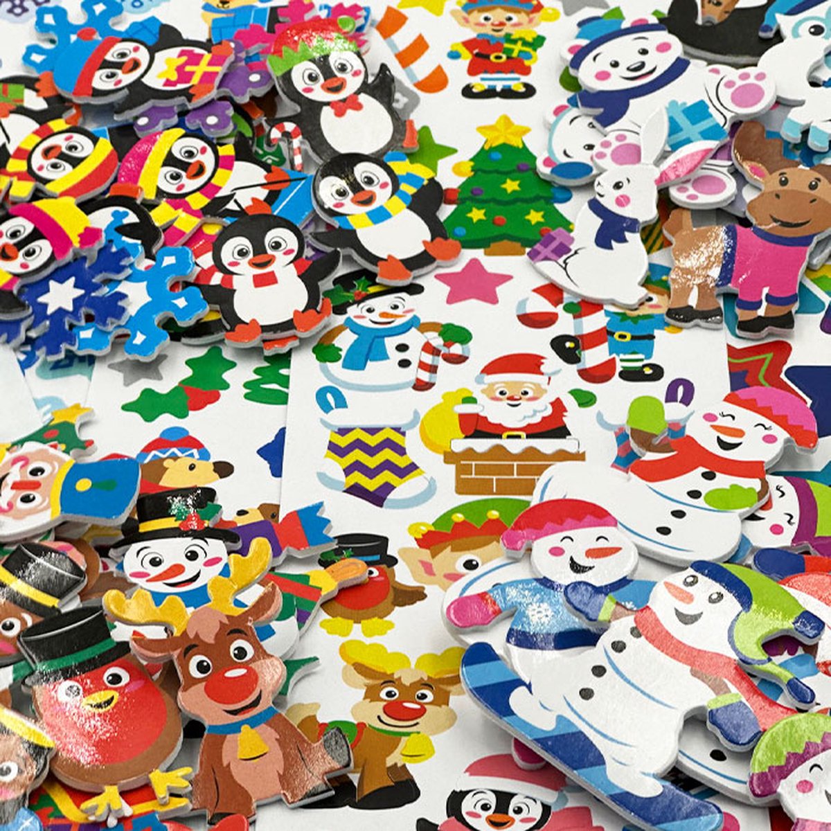 Stickerpakket Kerst Groot - Winters Stickerpakket - Kerst Stickers voor Kinderen - Kerstcadeautje - Knutselen