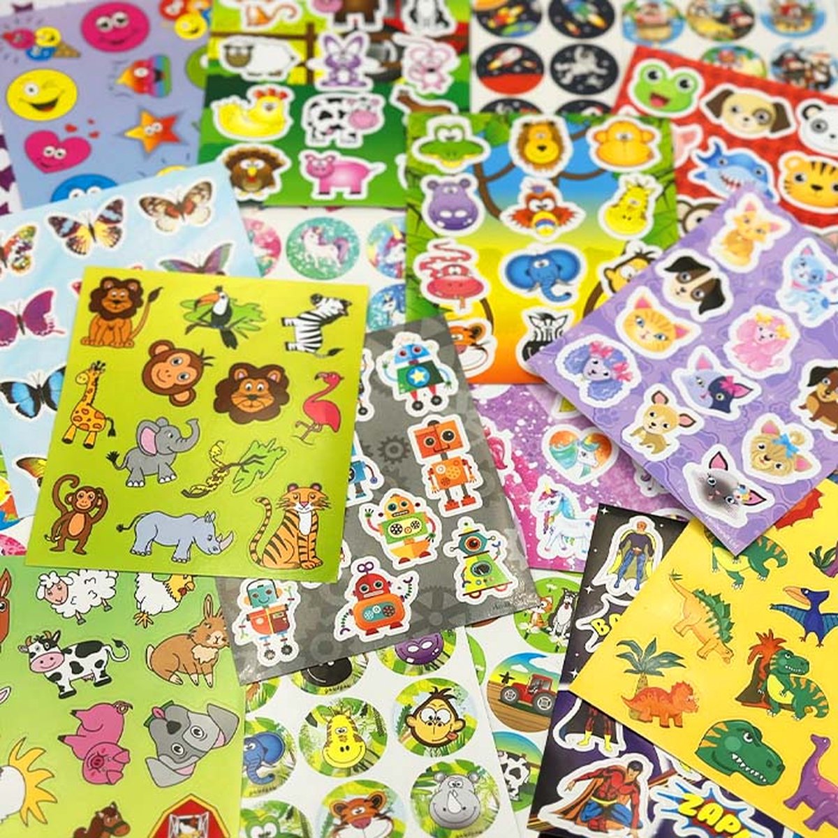 Stickerpakket Plakpret - 21 stickervellen - Stickers - Genderneutraal- Knutselen- Kinderen