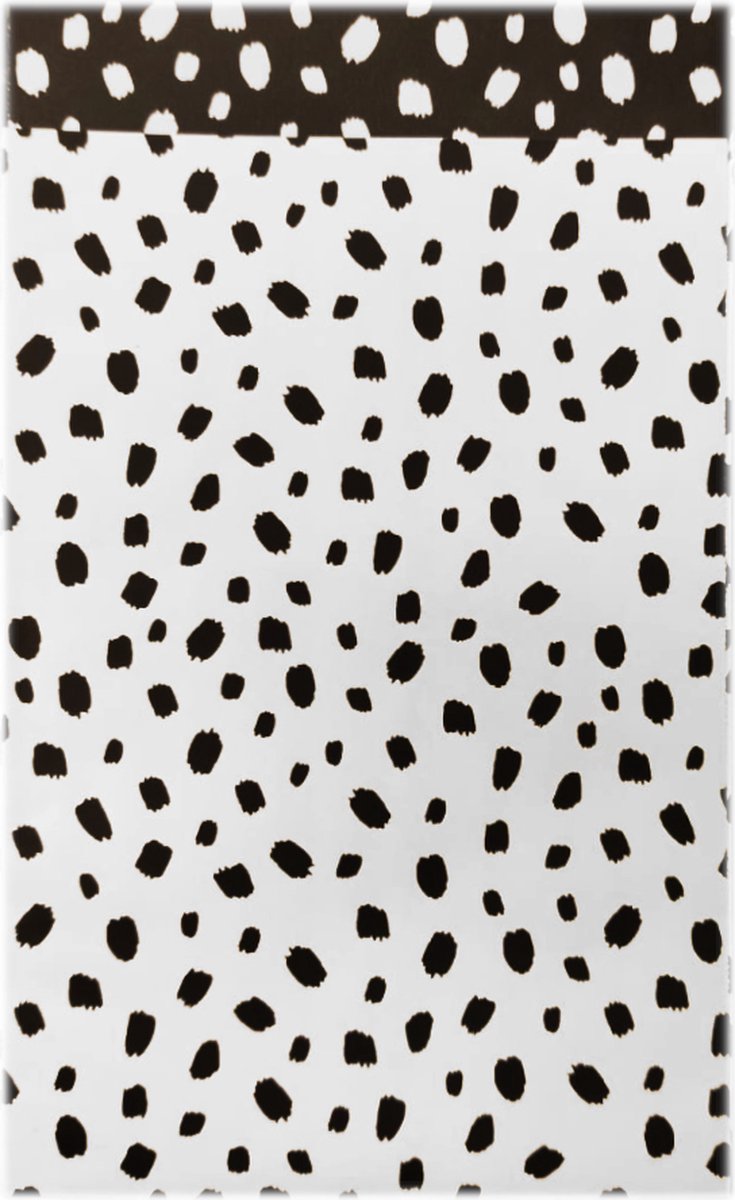 Cadeauzakjes - Wit met zwarte vlokken - 12x19cm - 20st.