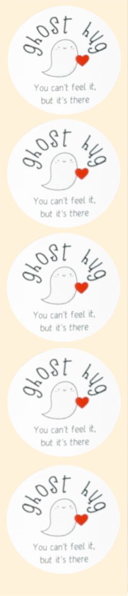 Stickers - Ghost hug - Rond - 4cm - 100st. - DBLS054