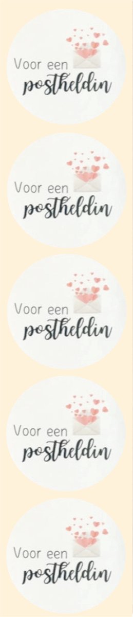 Stickers - Postheldin - Rond - 4cm - 100st. - DBLS047