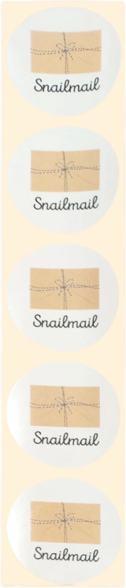 Stickers - Snailmail envelop - Rond - 4cm - 100st. - DBLS036