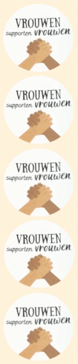 Stickers - Vrouwen supporten - Rond - 4cm - 100st. - DBLS045