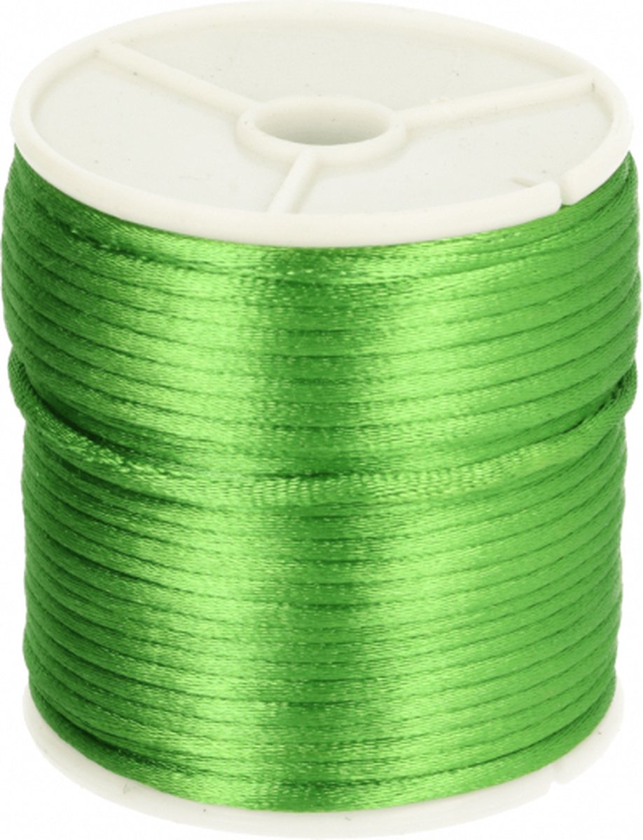 433 JAPANS SATIJNKOORD 3MM - KUMIHIMO - GROEN