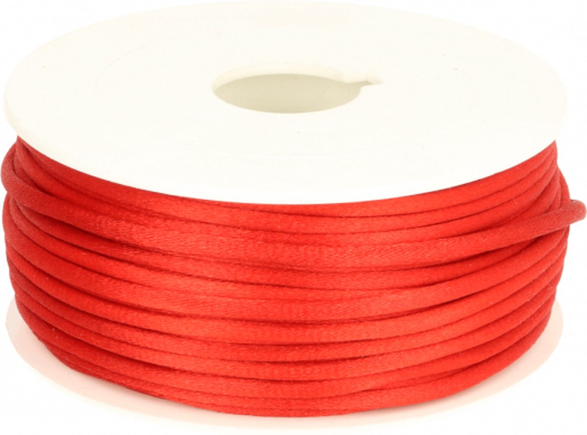 722 JAPANS SATIJNKOORD 3MM - KUMIHIMO - ROOD