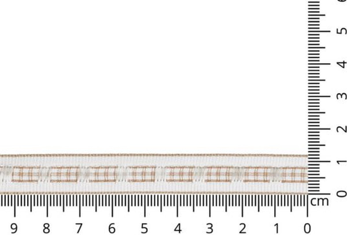 KUNY LINT DUBBELZIJDIG GERUIT 12MM BEIGE/WIT