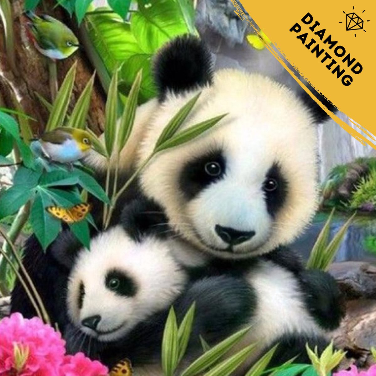 De Hobby Planeet Diamond Painting Dieren 30x40cm - Diamond Painting Volwassenen - Kinderen - Pakket Volledig