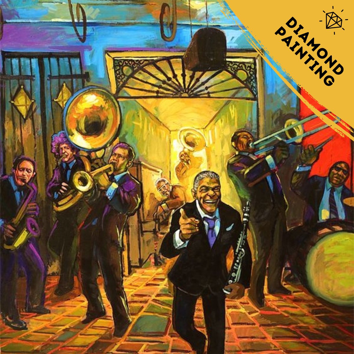 De Hobby Planeet Diamond Painting Muziek 30x40cm - Diamond Painting Volwassenen - Pakket Volledig