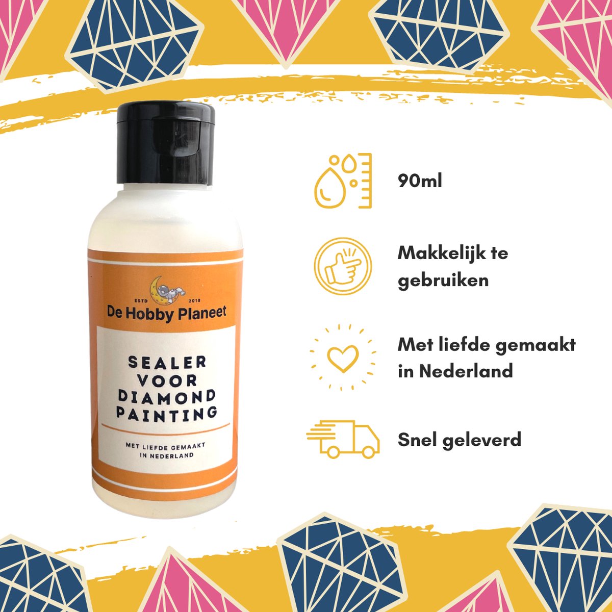 Diamond Painting Sealer 90ml - Diamond Painting Vernis - Diamond Painting Afdichting