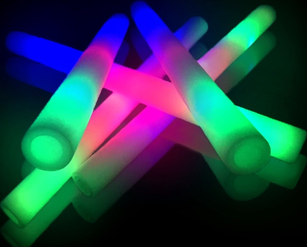 Multicolor foam sticks - 50 stuks