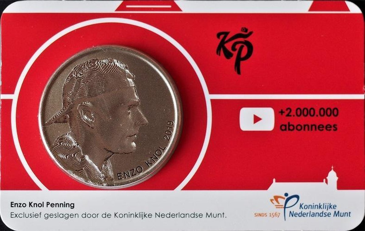 Enzo Knol penning in coincard
