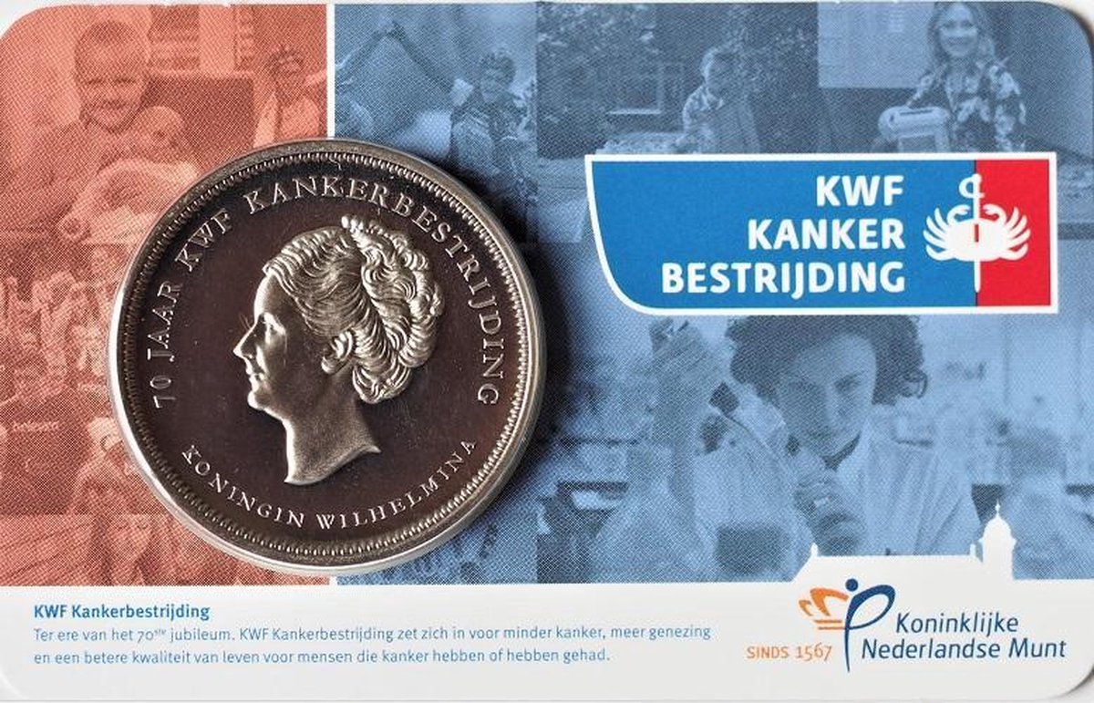 KWF Kankerbestrijding Penning in coincard