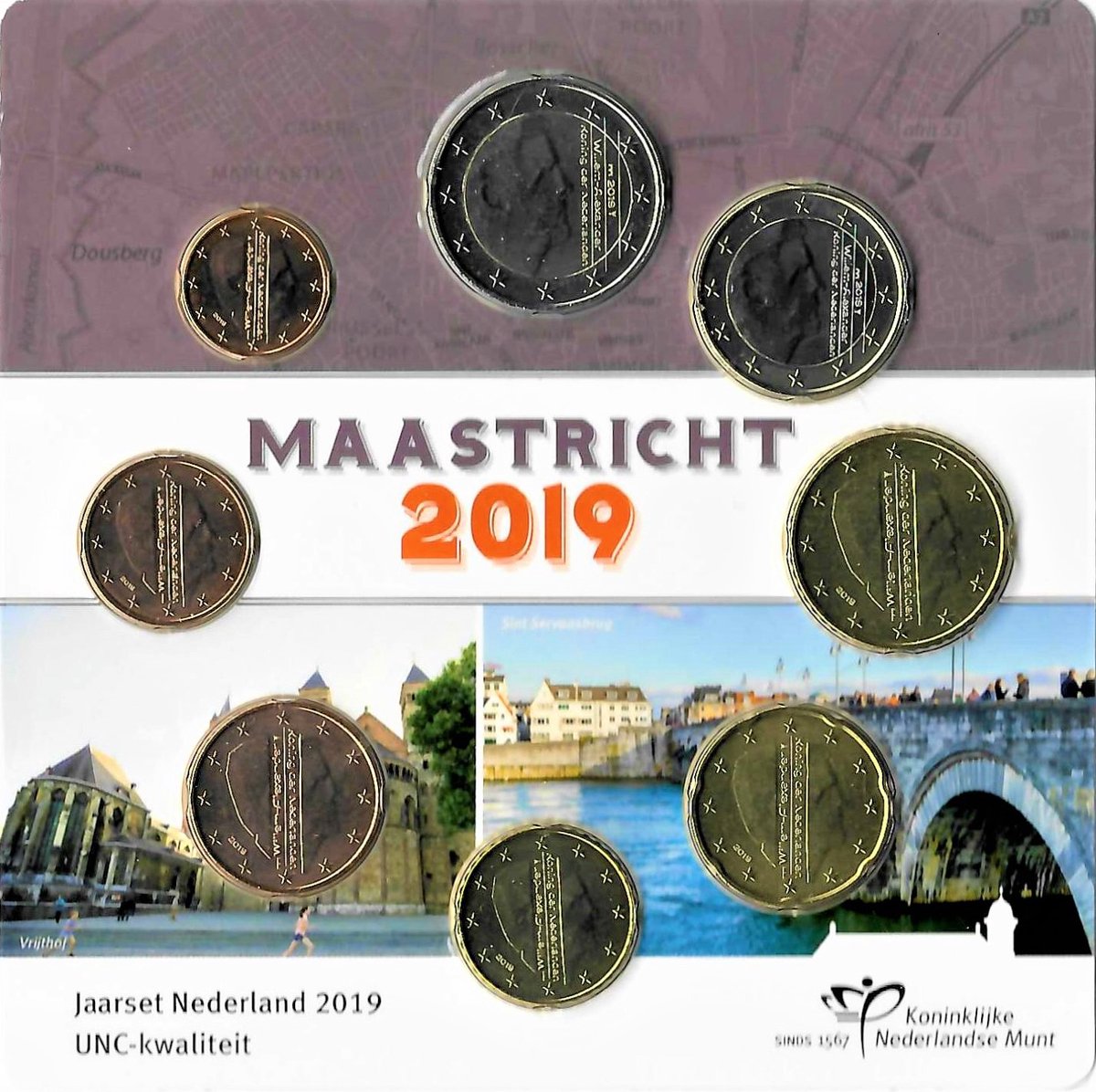 Nederland Jaarset Munten 2019 UNC - Maastricht