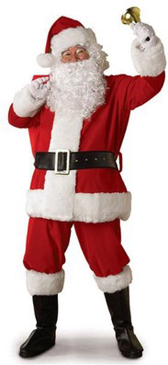 Luxe kerstman verkleedpak 8dlg voor volwassenen Santa Claus kostuum