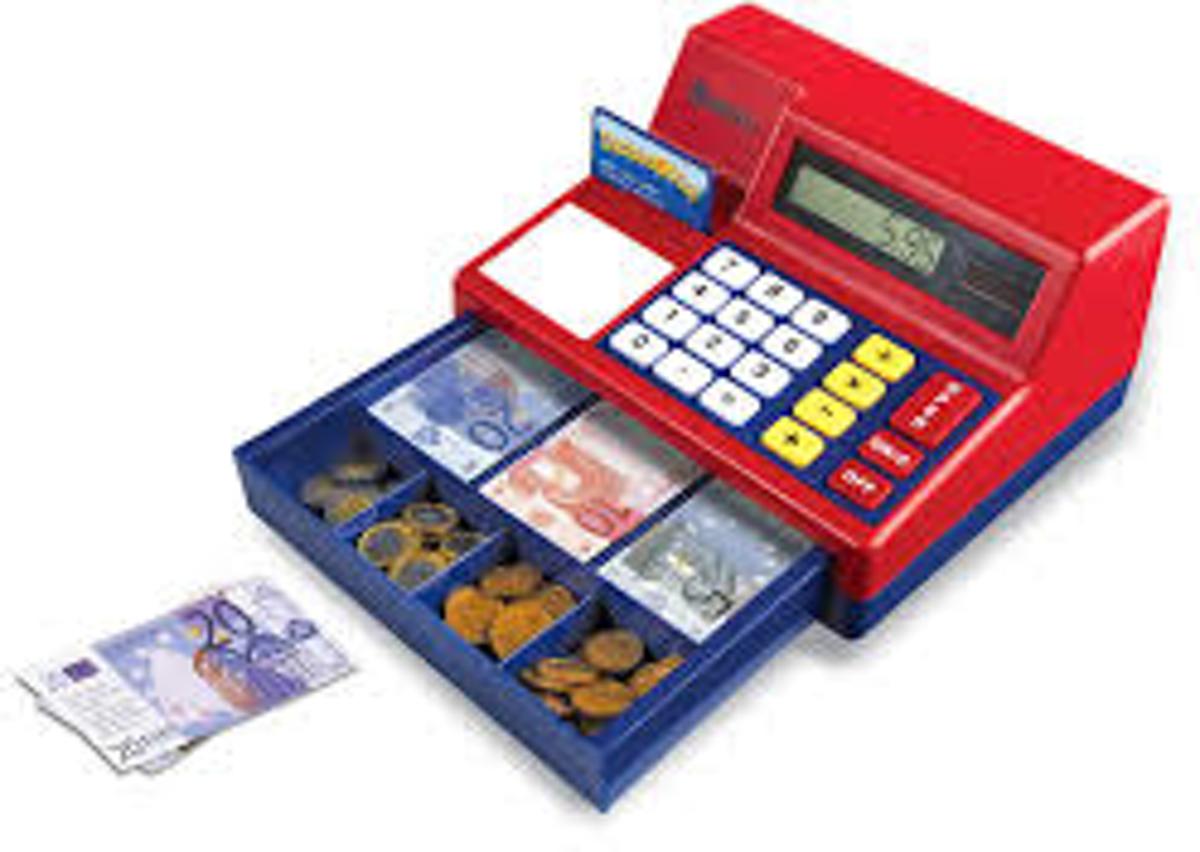 speel en leer - kassa en rekenmachine in1 - Kassa / Caisse enregistreuse calculatrice