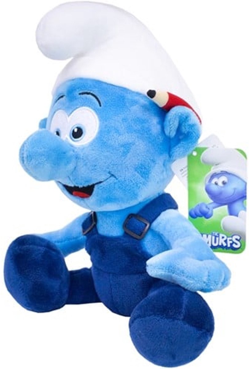 Knutselsmurf - De Smurfen Pluche Knuffel 30 cm - The Smurf Plush Toy - Speelgoed Knuffels Kinderen Jongens Meisjes - Nieuwe Bioscoopfilm