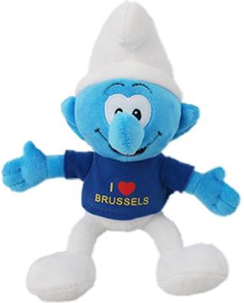 Smurfen knuffel - I love Brussels - 30 cm
