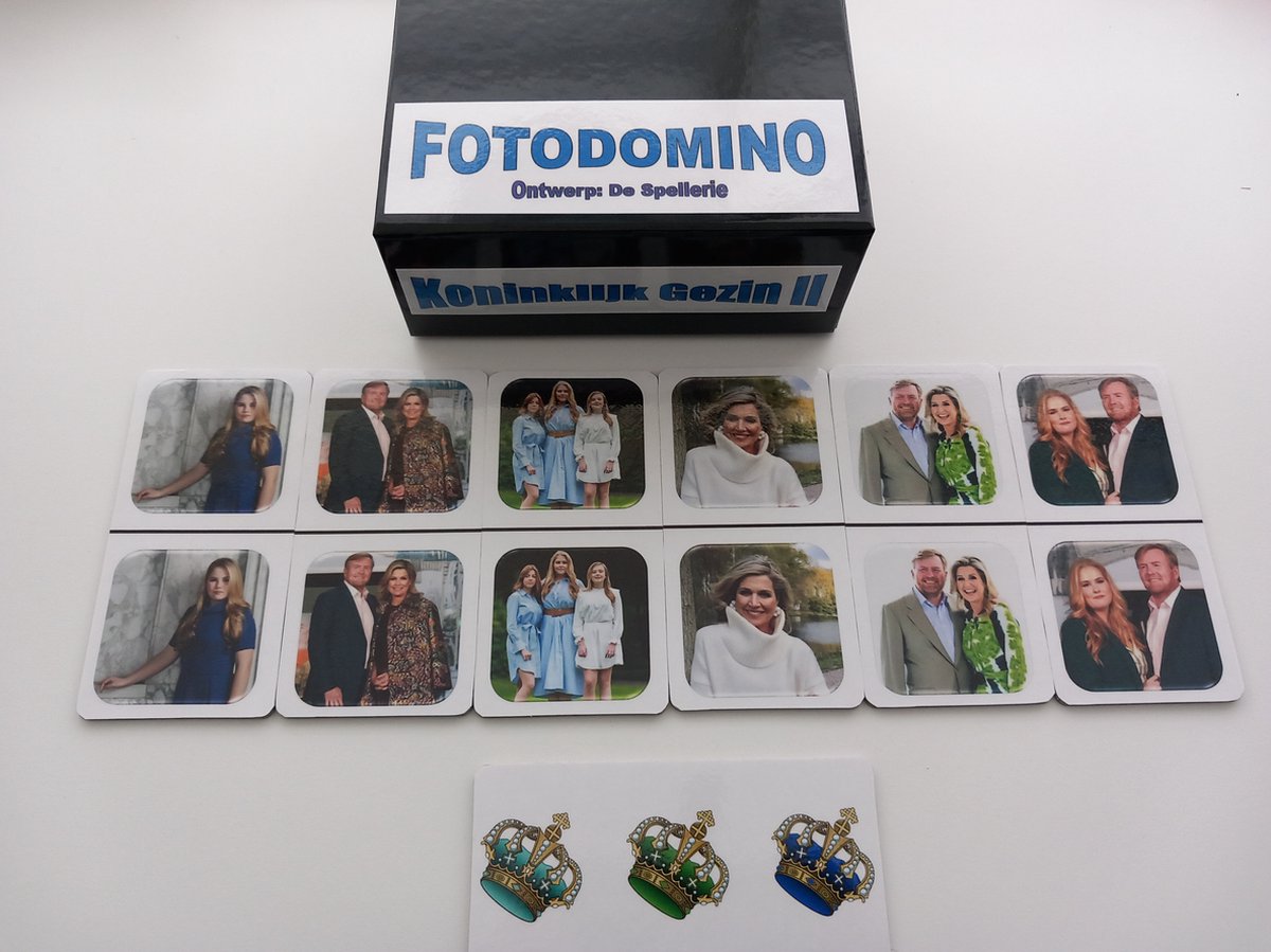 De Spellerie-Fotodomino Koninklijk Gezin II-Speciaal voor mensen met dementie-spel-geheugen-senioren
