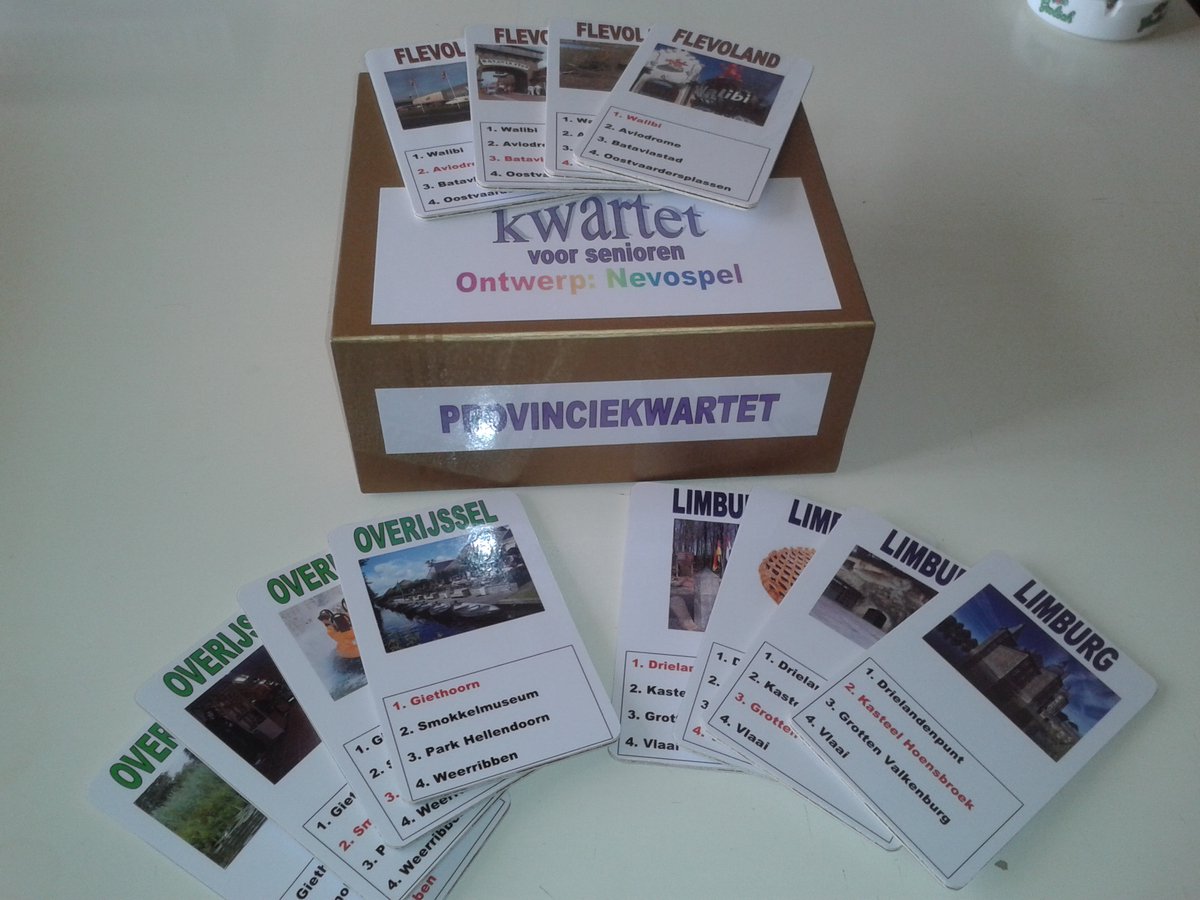 De Spellerie-Provinciekwartet XL-Speciaal voor mensen met beginnende dementie-spel-reminiscentie-geheugen