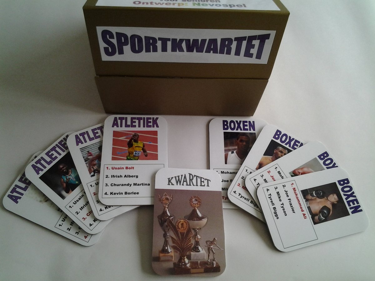 De Spellerie-Sportkwartet-Speciaal voor mensen met beginnende dementie-spel-reminiscentie-geheugen