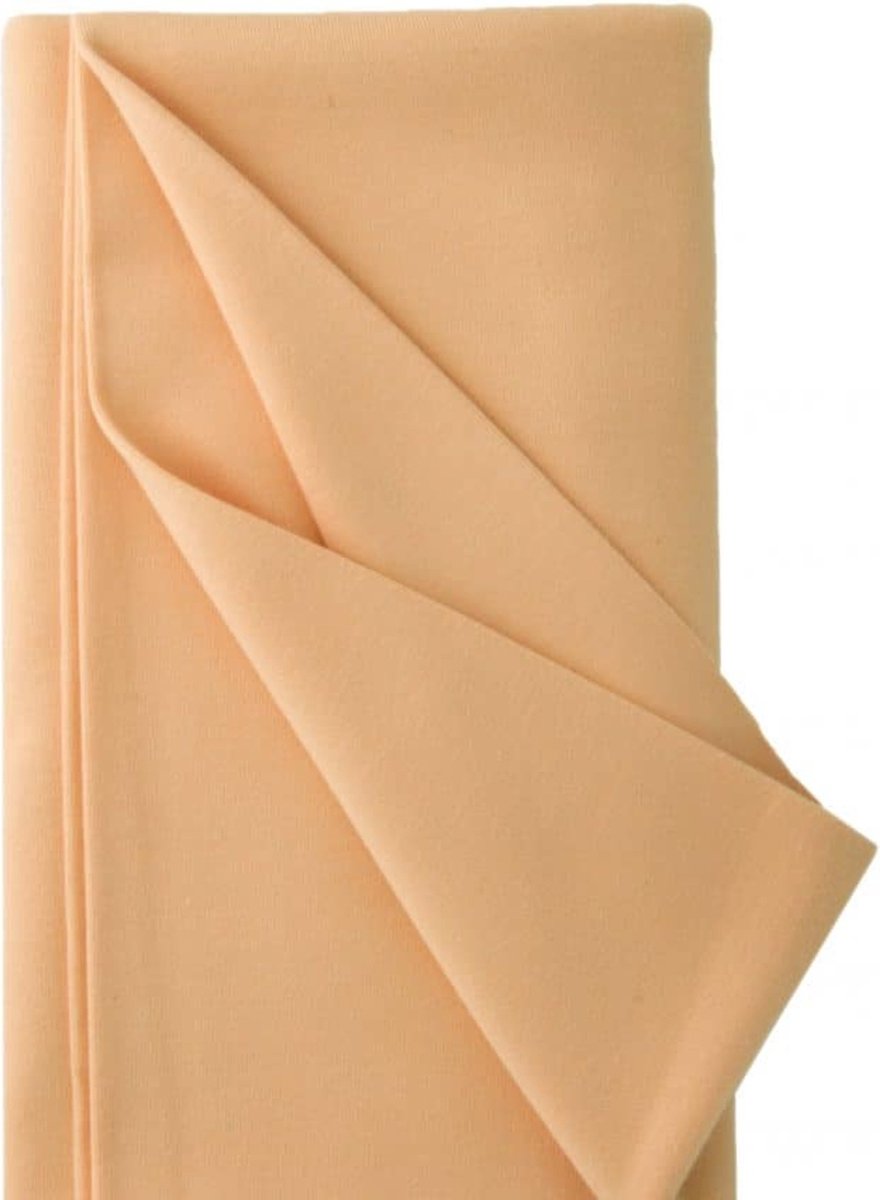 De Witte Engel - Poppentricot / Doll Jersey - perzik T103 -100 cm x 80 cm breed