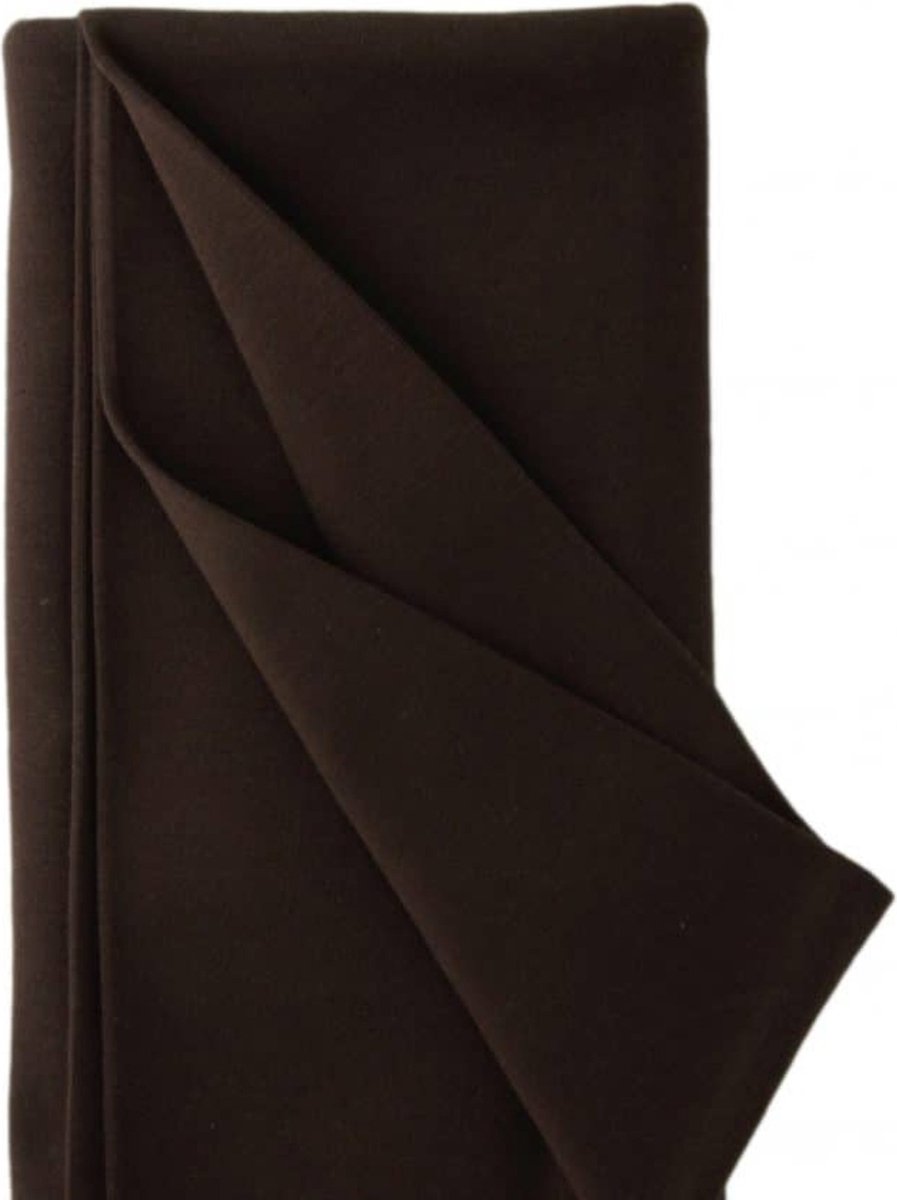 De Witte Engel - Poppentricot/Doll Jersey - donkerbruin T104 - 50 cm x 80 cm breed