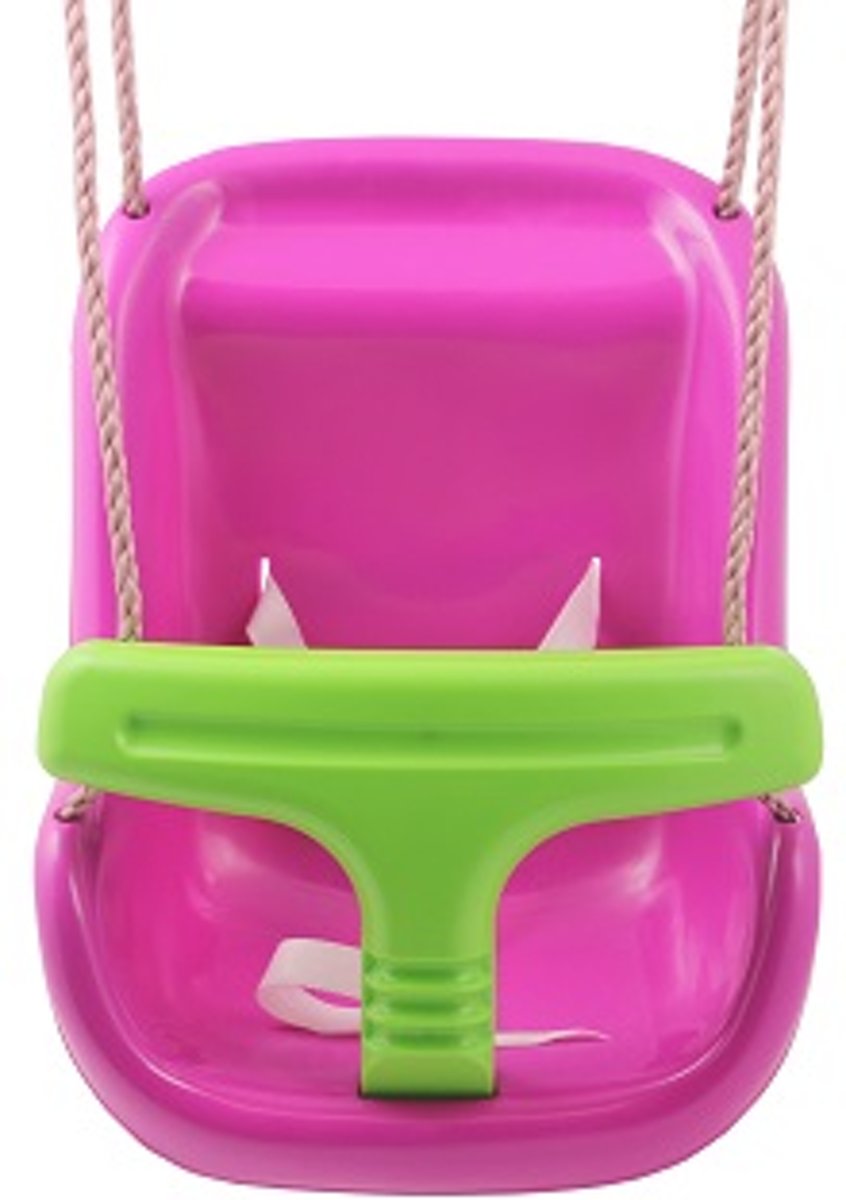 Baby  zitje Luxe Paars/Limoengroen PP touwen