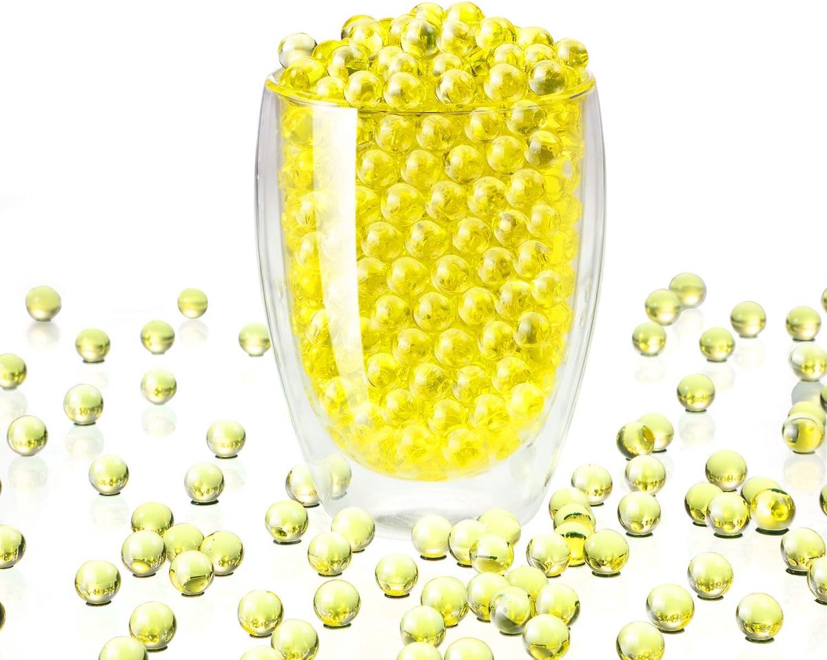 Decarro Waterballetjes - Water Absorberende Balletjes - Gelballetjes - Waterparels - 8-9mm - Geel - 10.000 Stuks