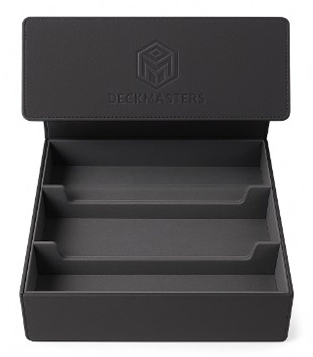 Deckmasters Luxe Deckbox – 1800 Kaarten – Magnetische Sluiting – Kaartenhouder/Storage Box voor Pokémon, Magic: The Gathering, Yu-Gi-Oh! en andere TCG’s – Zwart/Grijs – Premium Kwaliteit