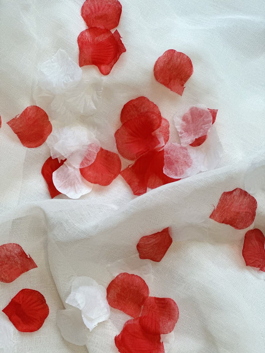 Deco by Dana - Rozenblaadjes - Mix - Wit & Rood - Bruiloft & Feestdecoratie - Stylingproducten - 500 blaadjes