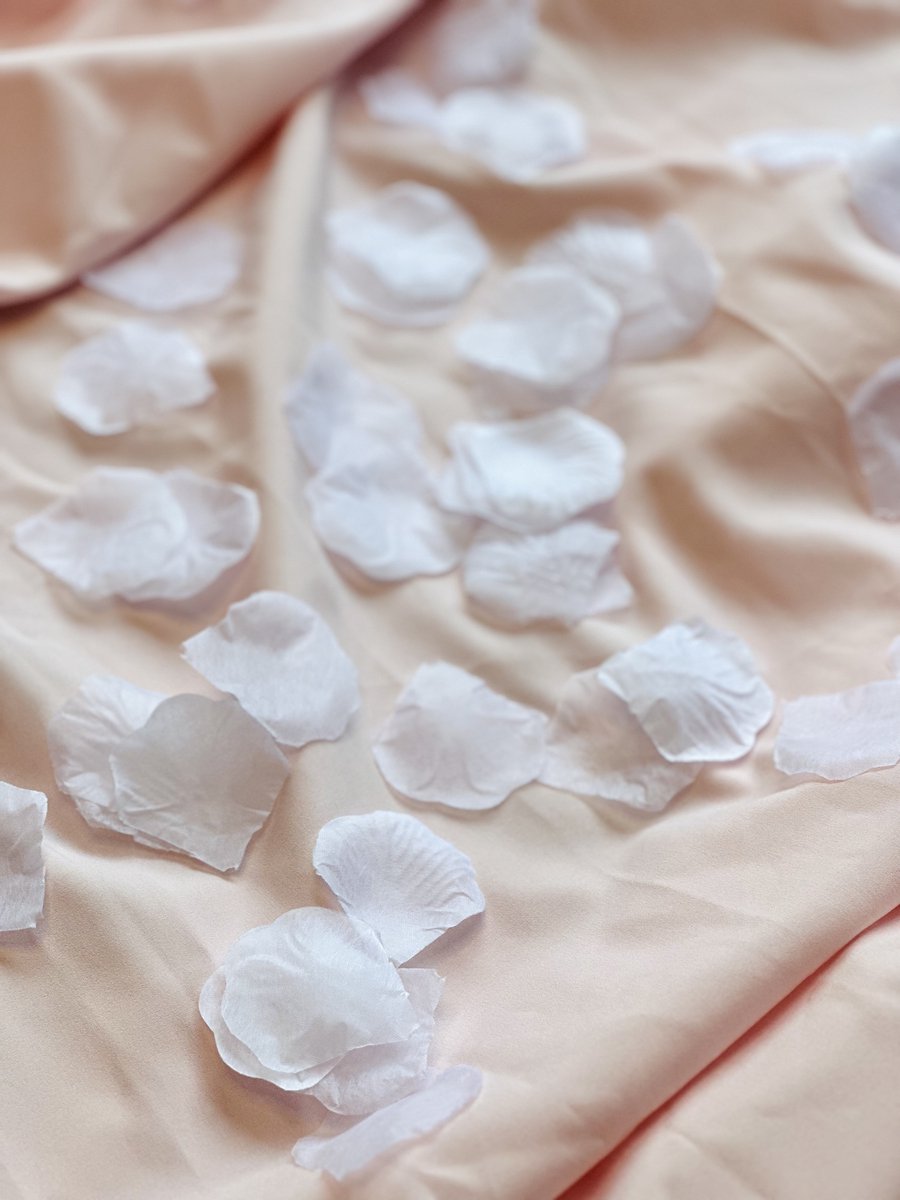 Deco by Dana - Rozenblaadjes - Wit - Bruiloft & Feestdecoratie - Stylingproducten - 1.000 blaadjes