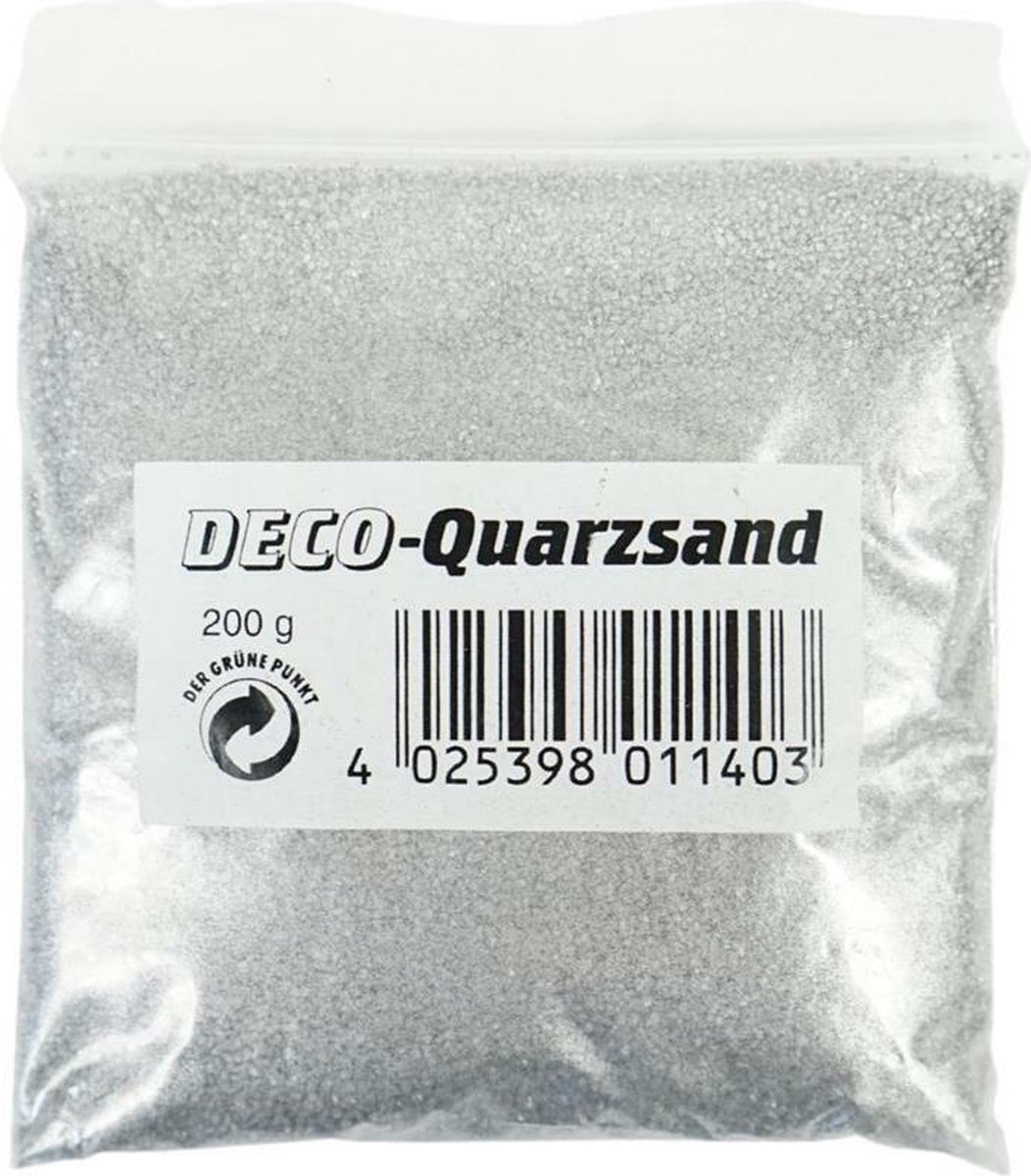 Deco Kwartszand zilver 200 gram