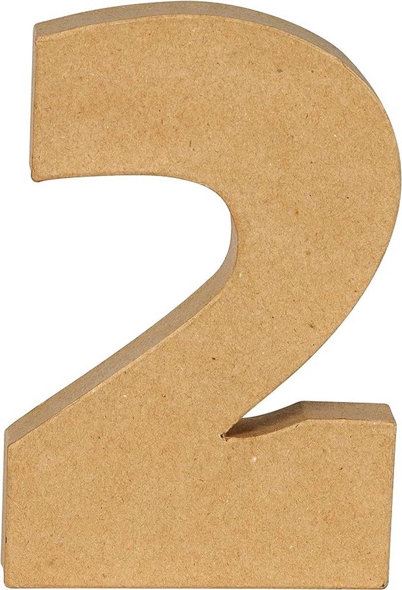 Decopatch Cijfer - 20 cm - Papier marche - Cijfer 2