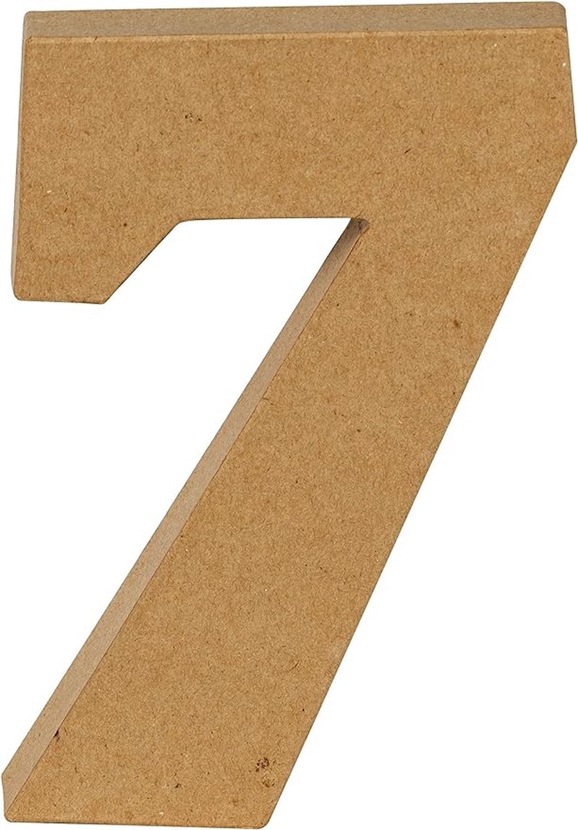 Decopatch cijfer - 20 cm - Papier marche - Cijfer 7